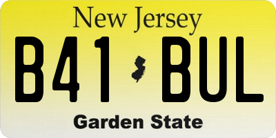 NJ license plate B41BUL