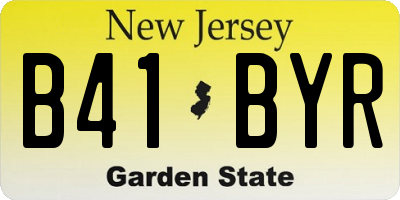 NJ license plate B41BYR
