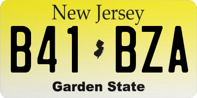 NJ license plate B41BZA