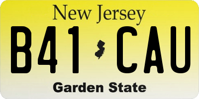 NJ license plate B41CAU