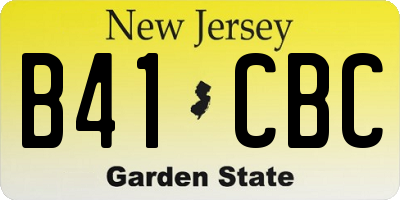 NJ license plate B41CBC