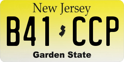 NJ license plate B41CCP