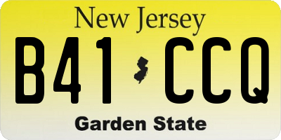 NJ license plate B41CCQ