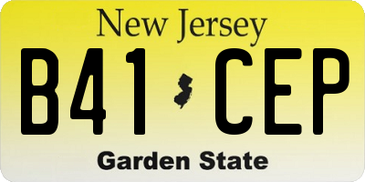 NJ license plate B41CEP