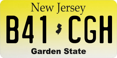 NJ license plate B41CGH