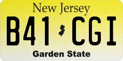 NJ license plate B41CGI