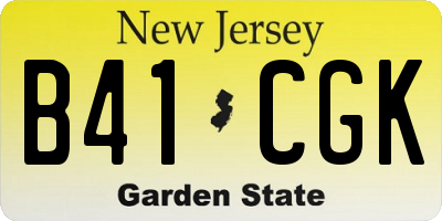 NJ license plate B41CGK
