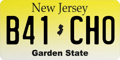 NJ license plate B41CHO