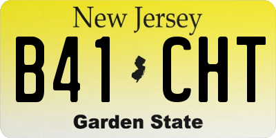 NJ license plate B41CHT