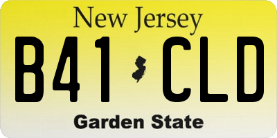 NJ license plate B41CLD