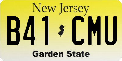 NJ license plate B41CMU