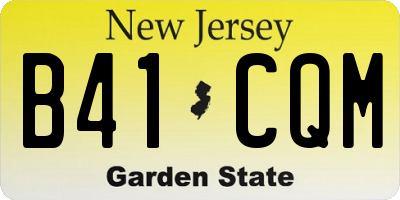 NJ license plate B41CQM