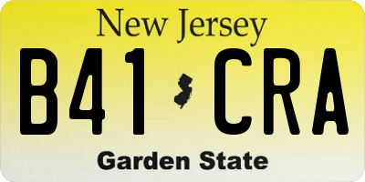 NJ license plate B41CRA