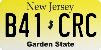 NJ license plate B41CRC