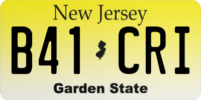 NJ license plate B41CRI