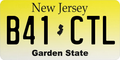 NJ license plate B41CTL