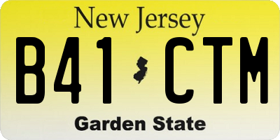 NJ license plate B41CTM