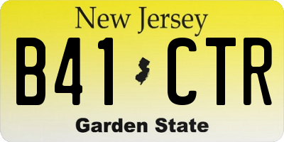 NJ license plate B41CTR