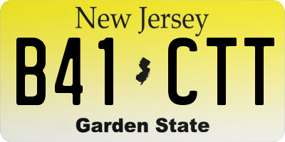 NJ license plate B41CTT