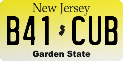 NJ license plate B41CUB