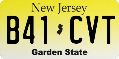 NJ license plate B41CVT