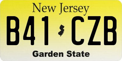 NJ license plate B41CZB