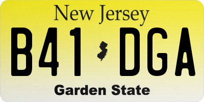 NJ license plate B41DGA