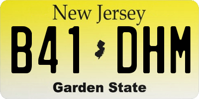 NJ license plate B41DHM