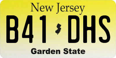 NJ license plate B41DHS