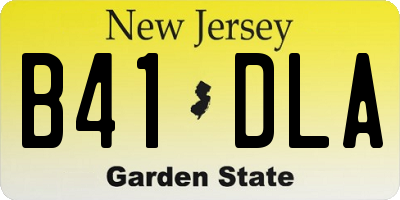 NJ license plate B41DLA