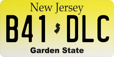 NJ license plate B41DLC