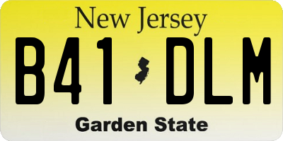 NJ license plate B41DLM