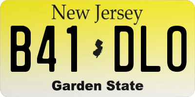 NJ license plate B41DLO