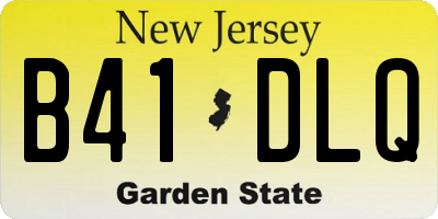 NJ license plate B41DLQ