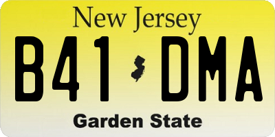 NJ license plate B41DMA