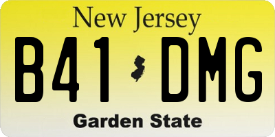 NJ license plate B41DMG
