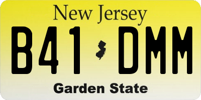 NJ license plate B41DMM
