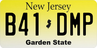 NJ license plate B41DMP