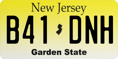 NJ license plate B41DNH