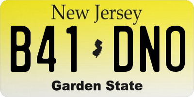 NJ license plate B41DNO