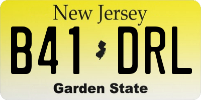 NJ license plate B41DRL