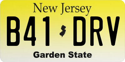 NJ license plate B41DRV