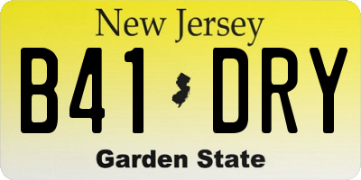 NJ license plate B41DRY