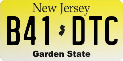 NJ license plate B41DTC