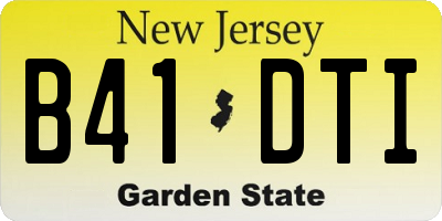 NJ license plate B41DTI