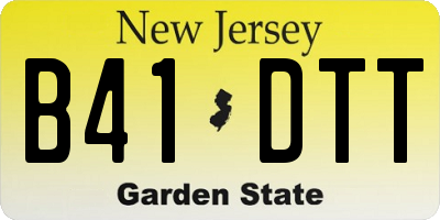 NJ license plate B41DTT