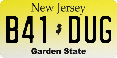 NJ license plate B41DUG