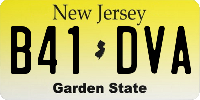 NJ license plate B41DVA