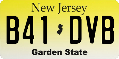 NJ license plate B41DVB