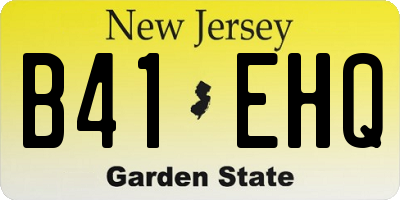 NJ license plate B41EHQ